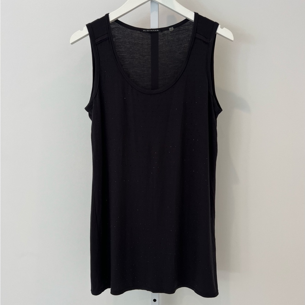 ELIE TAHARI BLACK CRYSTAL TANK TOP SIZE S/P NWOTS!